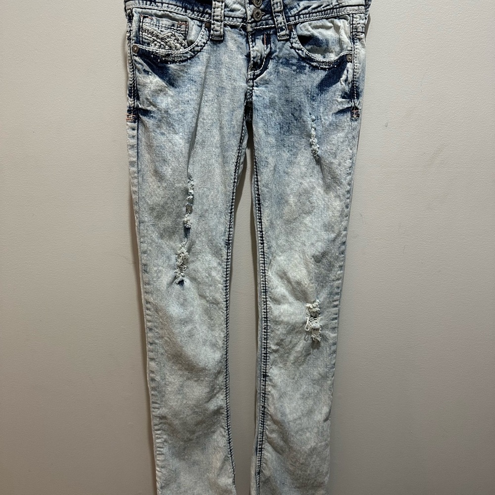 Hydraulic Womans Faded Blue Boot Cut Jeans 1/2